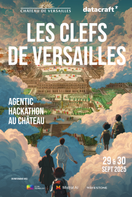 Team presenting Versailles Concierge during the Datacraft and Château de Versailles hackathon
